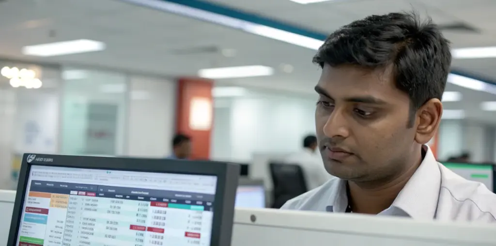 A support specialist monitors betting risk alerts on a desktop.