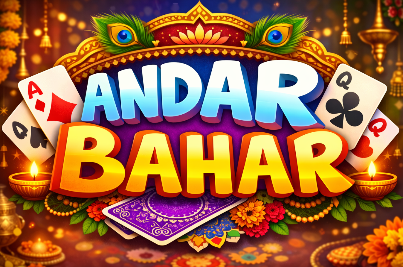 Andar Bahar Indian casino card game with traditional design elements and playing cards representing probability-based gameplay