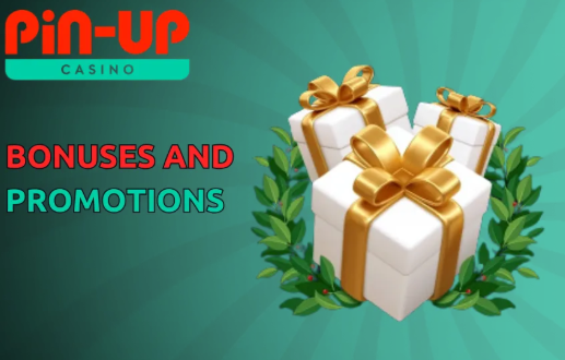 Pin-Up casino bonuses and promotions banner with gift boxes representing welcome rewards inside the pin-up casino app, showing promotional offers available after pinup login in the pin up app, एक bonus section for pin up bet users and mobile casino players.